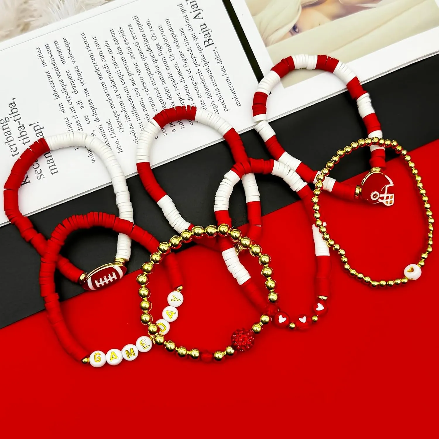 Bracelets for Women Football Accessories Set Jewelry Gifts for Teen Girls Women