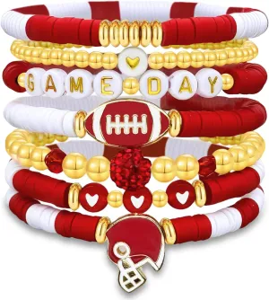 Bracelets for Women Football Accessories Set Jewelry Gifts for Teen Girls Women