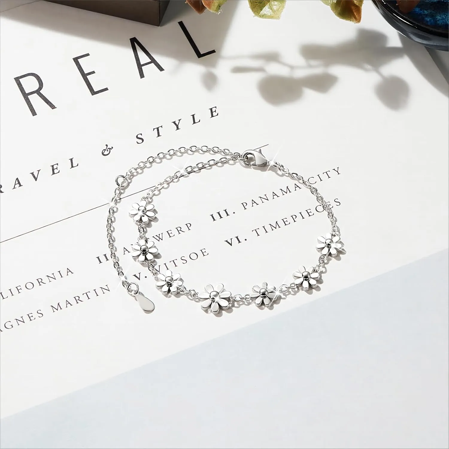 Bracelets for Womens Personalised Bracelet Daisy Bracelet Adjustable Bracelet Ladies Party Jewelry Gifts