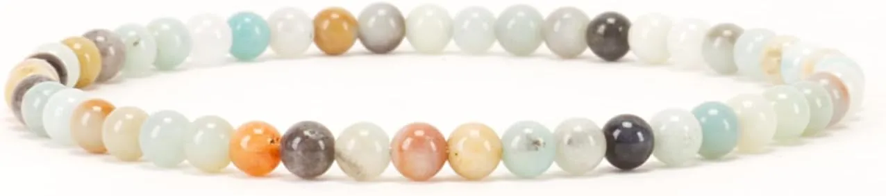 Cherry Tree Collection - Small, Medium, Large Sizes - Gemstone Beaded Bracelets For Women and Men - 4mm Round Beads