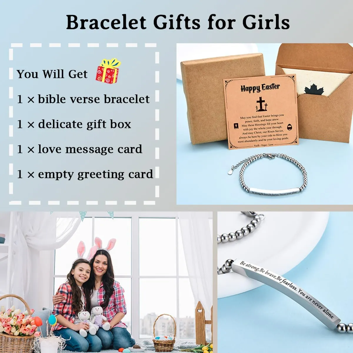 Christian Gifts for Women, Bible Verse Bracelets Religious Gifts for Women Teen Girls Her