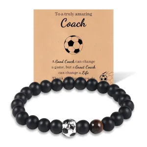 Christmas Bracelets Soccer Bracelet Gifts for Men Boys,Graduation Back to School Birthday Christmas Gifts for Son Nephew Grandson Brother Coach