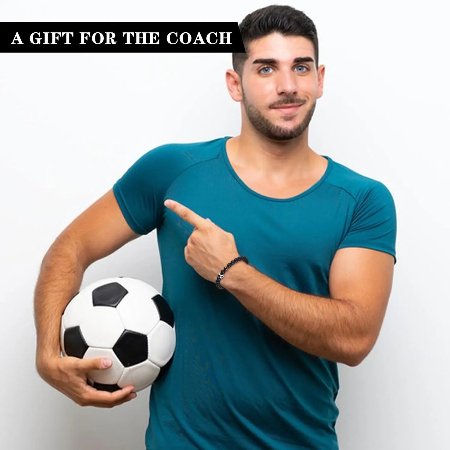 Christmas Bracelets Soccer Bracelet Gifts for Men Boys,Graduation Back to School Birthday Christmas Gifts for Son Nephew Grandson Brother Coach