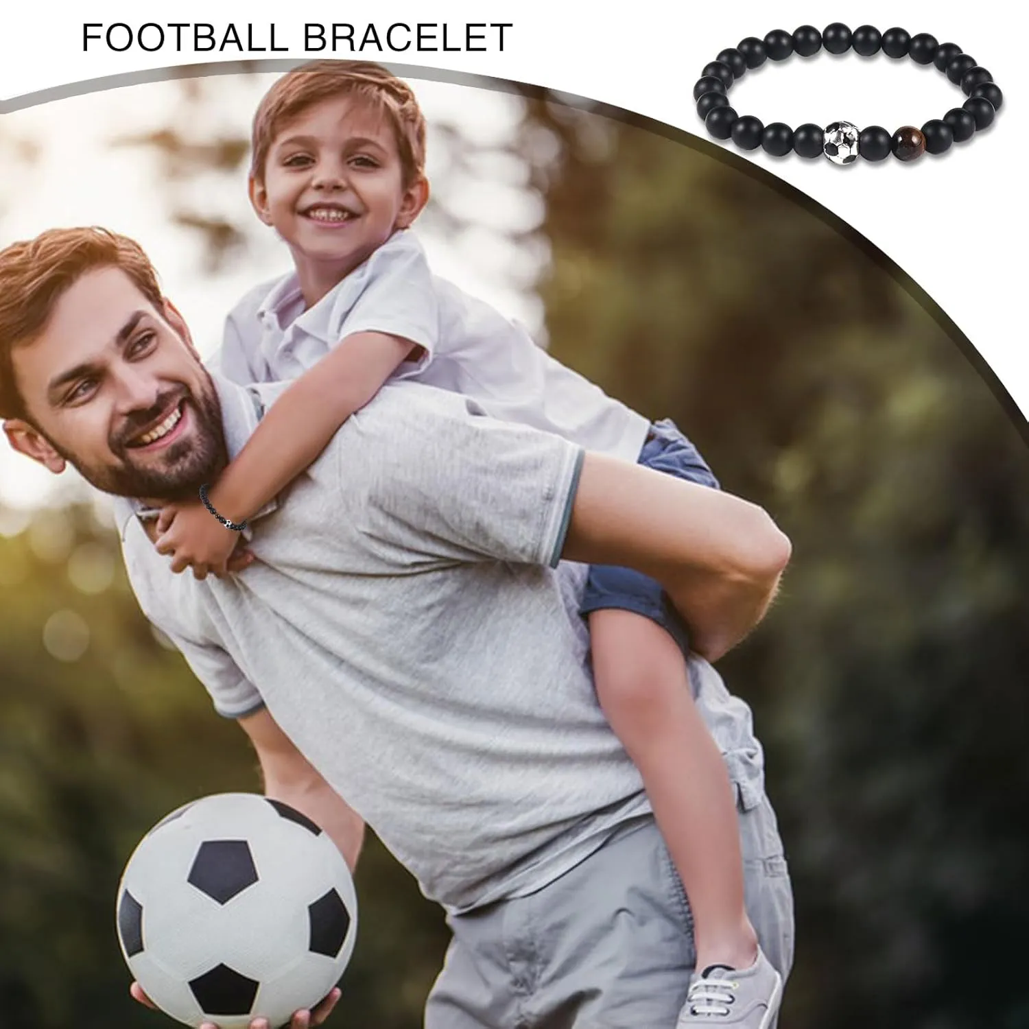 Christmas Bracelets Soccer Bracelet Gifts for Men Boys,Graduation Back to School Birthday Christmas Gifts for Son Nephew Grandson Brother Coach