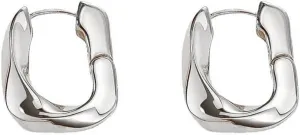 Chunky Gold Hoop Earrings for Women Silver Gold Statement Geometric Dangle Drop Earrings Hypoallergenic Thick Open Huggie Hoop Earrings Dainty Jewelry