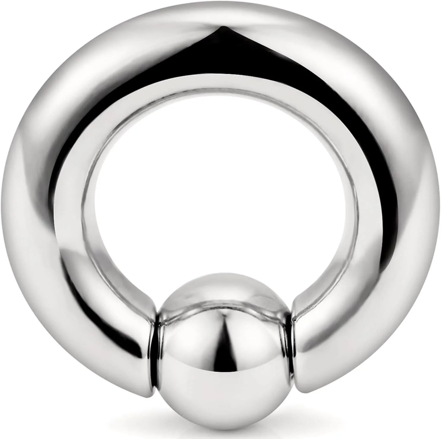 Cisyozi 6G 8G Titaniumm Septum Rings Captive Bead Gauges Tunnels Earrings Stretching kit Hypoallergenic Medical Implant Septum Nose Lip PA Ring Hoop Earring Piercing Jewelry Women Men 12mm 14mm 16mm