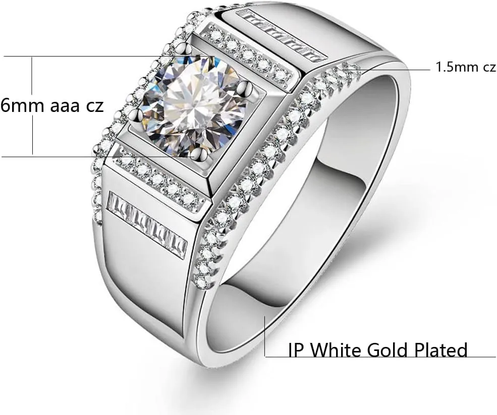 Couple Rings Matching Rings 1CT CZ Wedding Ring Sets for Him and Her Wedding Bands