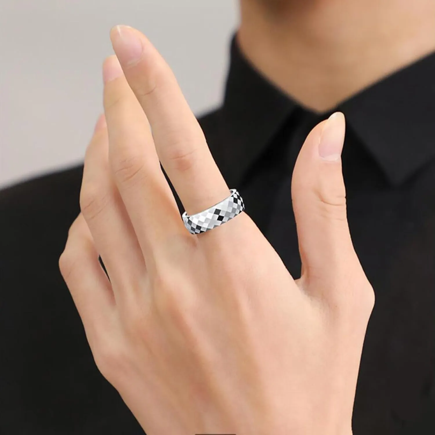 Couple Rings Matching Rings His Her Ring AAA CZ White Gold Plated Women's Wedding Ring Mens Ring