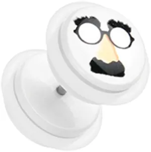 Covet Jewelry Groucho Marx Acrylic Fake Plug with O-Rings