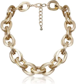 CSIYANJRY99 Chunky Gold Necklaces for Women,Multilayer Punk 80s Hip Hop Necklace,Layered Cuban Link Chain Statement Necklace 90s Freaknik Outfit Accessories for Women