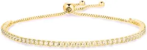 Cubic Zirconia non tarnis Tennis Bracelets for Women Gold Adjustable Silver Tennis Bracelets for Women Trendy Sliding Sterling Crystal Sapphire Bracelet for Men for Christmas Gifts