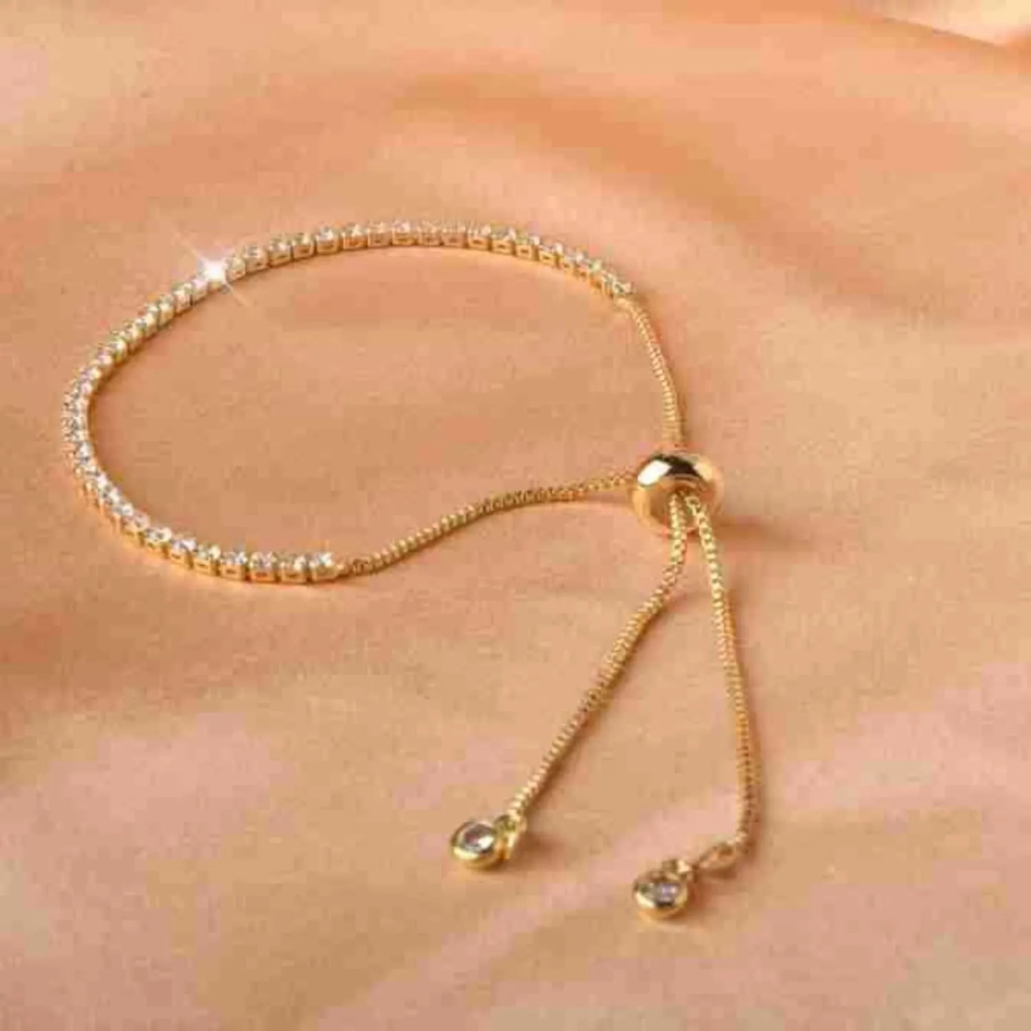 Cubic Zirconia non tarnis Tennis Bracelets for Women Gold Adjustable Silver Tennis Bracelets for Women Trendy Sliding Sterling Crystal Sapphire Bracelet for Men for Christmas Gifts