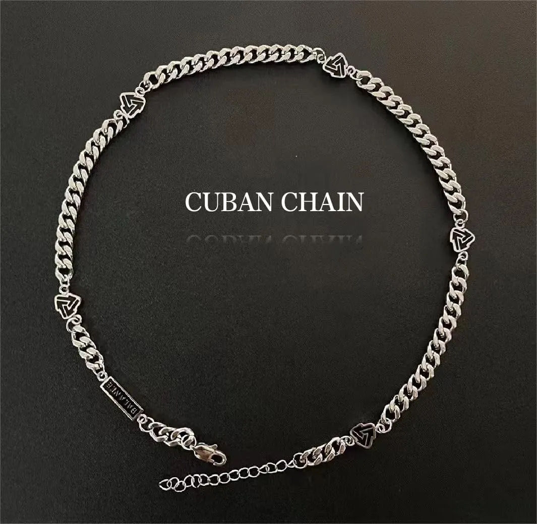 Curb Cuban Chain Link Necklace for Men Women,316L Stainless Steel Dainty Chunky Chain Choker Necklaces for Men Women Trendy Personalized Jewelry