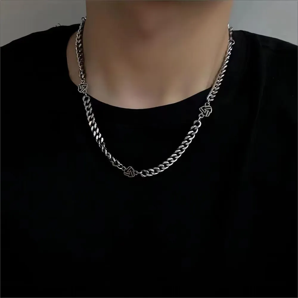 Curb Cuban Chain Link Necklace for Men Women,316L Stainless Steel Dainty Chunky Chain Choker Necklaces for Men Women Trendy Personalized Jewelry