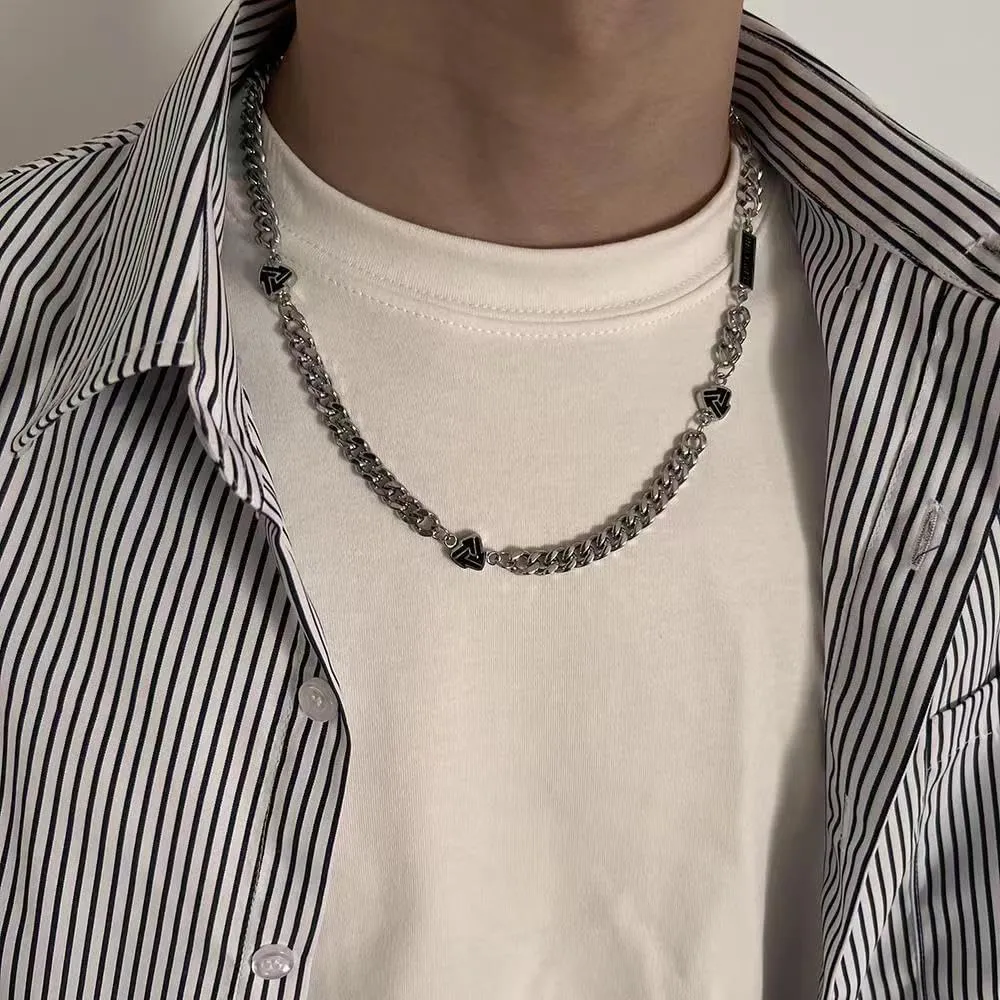 Curb Cuban Chain Link Necklace for Men Women,316L Stainless Steel Dainty Chunky Chain Choker Necklaces for Men Women Trendy Personalized Jewelry