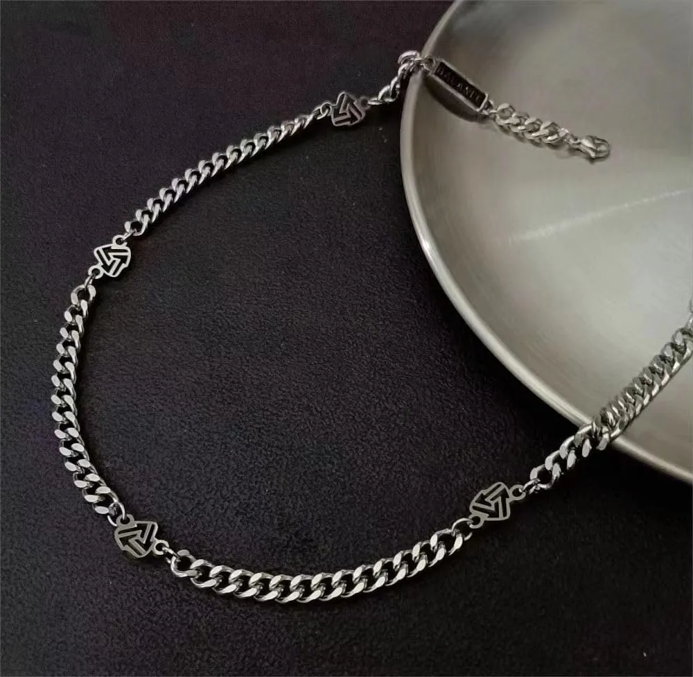 Curb Cuban Chain Link Necklace for Men Women,316L Stainless Steel Dainty Chunky Chain Choker Necklaces for Men Women Trendy Personalized Jewelry