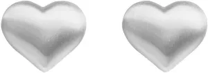 Dainty Chunky Heart Stud Earrings for Women Delicate Cute 925 Sterling Silver Post Gold Plated Matt Heart Love Studs Earring Hypoallergenic Minimalist Fashion Trendy Jewelry Gifts