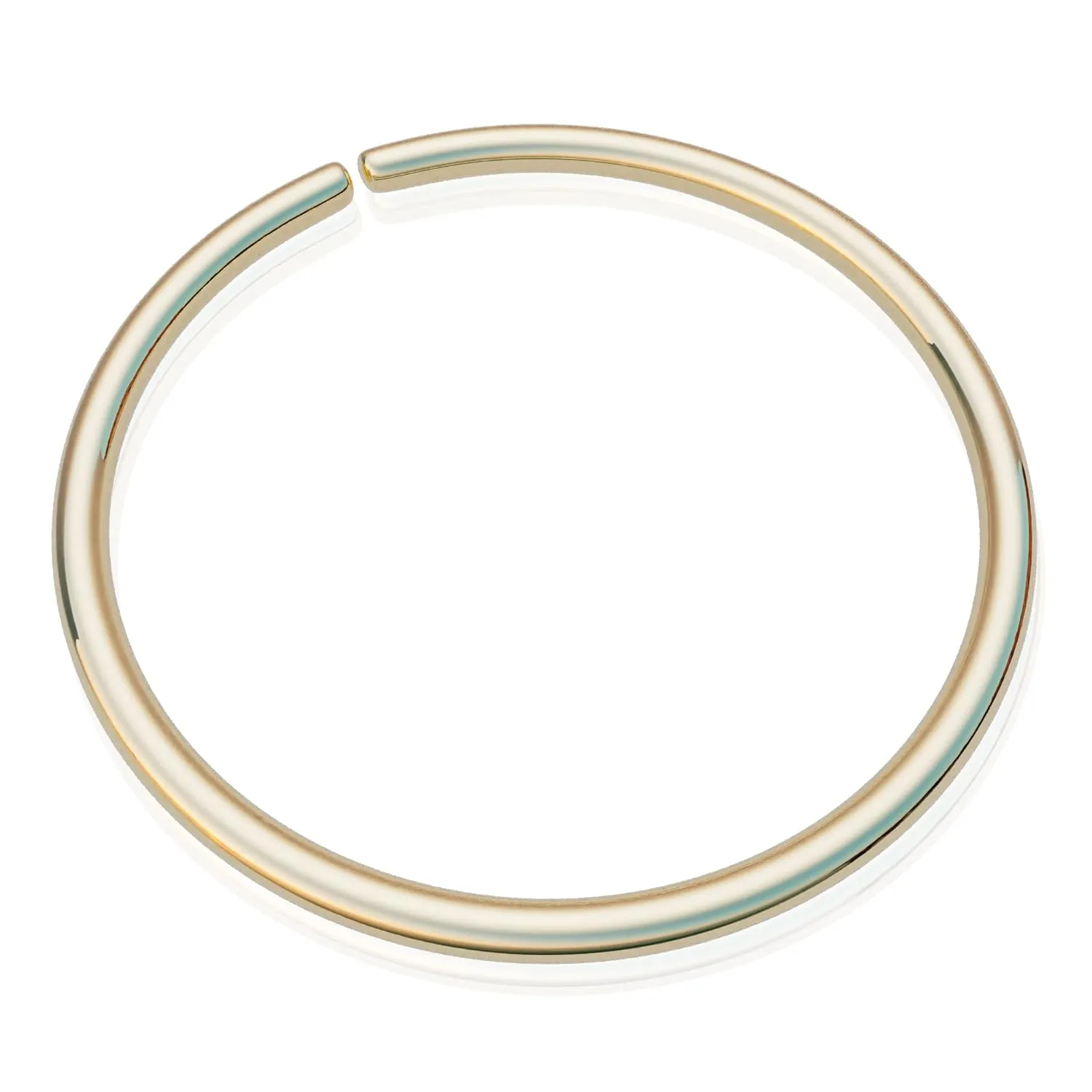 Dainty Gold Belly Button Ring - Comfortable 20 gauge Body Navel Piercing Hoop for Women and Teen Girls - Hypoallergenic Handmade from 14k Gold