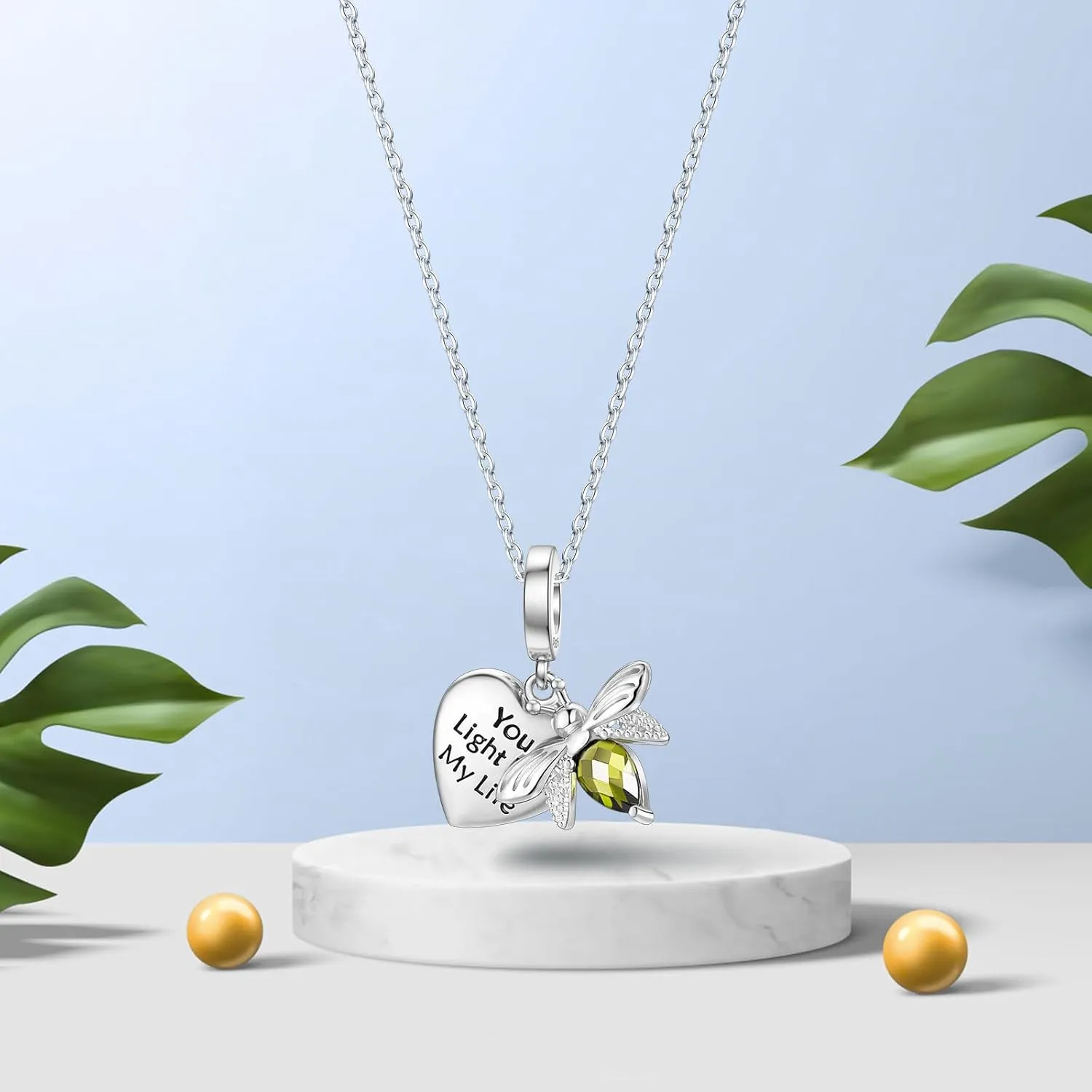 DALARAN Christmas Charms for Bracelet Sterling Silver Snowflake Blue CZ Bead Pendant Charm for Women