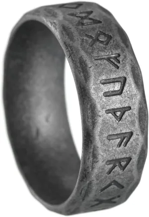 DATOA Vintage Viking Rings for Men Personalized Stainless Steel Norse Rings Viking Runes Amulet Band Style Ring Jewelry