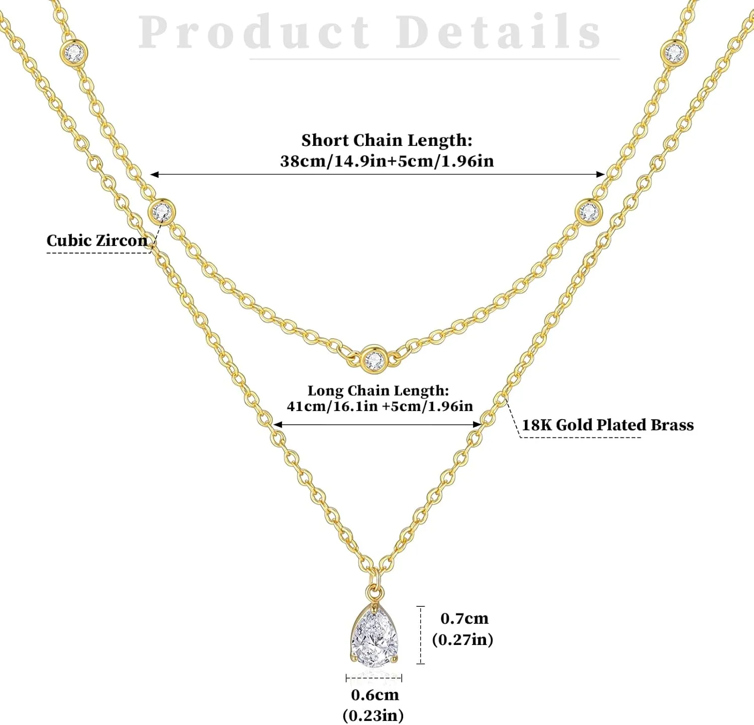 Diamond Necklaces for Women, Gold Layered Pendant Set Silver Trendy Snake Chain Cross Necklace Dainty Jewelry for Women