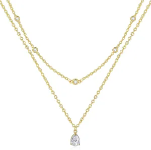 Diamond Necklaces for Women, Gold Layered Pendant Set Silver Trendy Snake Chain Cross Necklace Dainty Jewelry for Women