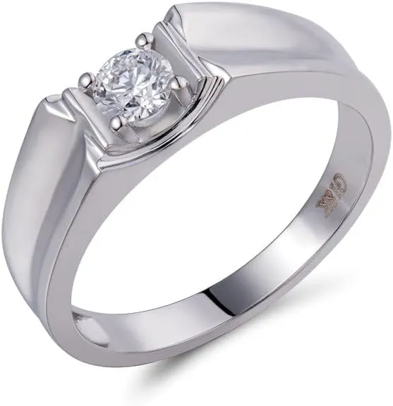 Diamond Rings For Women, 14K White Gold Rings - Real Diamond Ring, Natural Genuine Diamond Promise Rings For Her Engagement Ring & Wedding Band