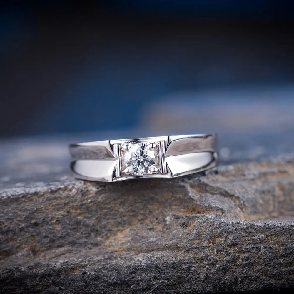 Diamond Rings For Women, 14K White Gold Rings - Real Diamond Ring, Natural Genuine Diamond Promise Rings For Her Engagement Ring & Wedding Band
