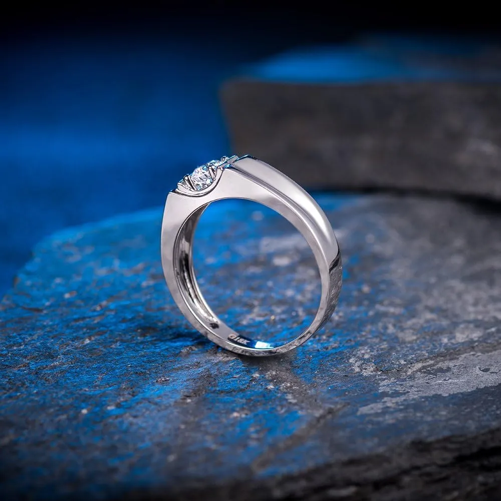 Diamond Rings For Women, 14K White Gold Rings - Real Diamond Ring, Natural Genuine Diamond Promise Rings For Her Engagement Ring & Wedding Band