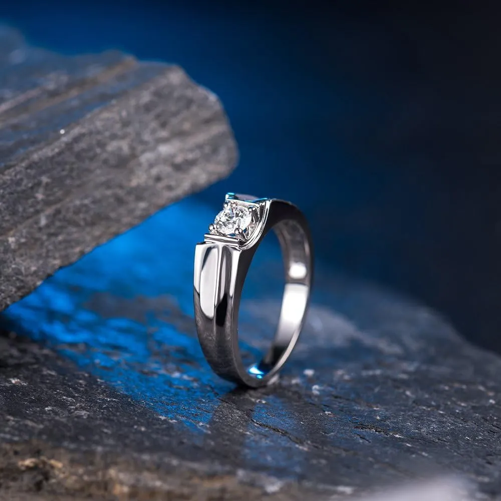 Diamond Rings For Women, 14K White Gold Rings - Real Diamond Ring, Natural Genuine Diamond Promise Rings For Her Engagement Ring & Wedding Band