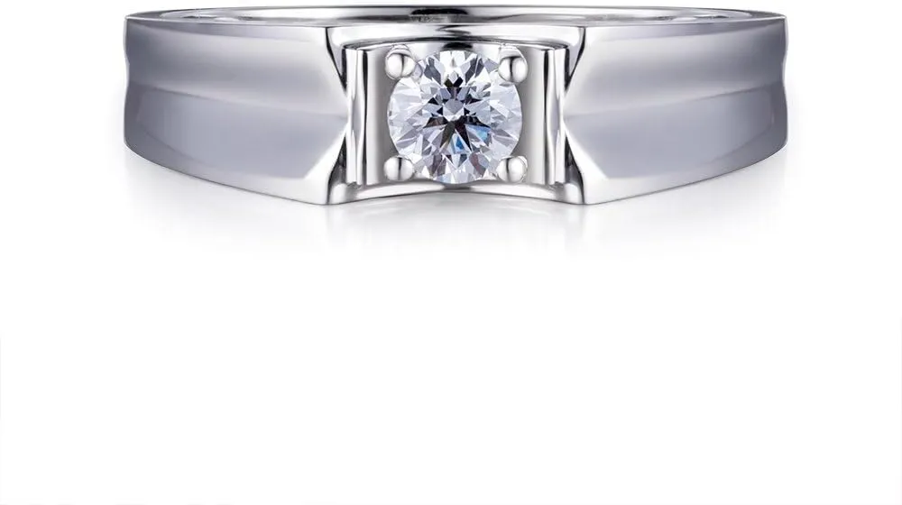 Diamond Rings For Women, 14K White Gold Rings - Real Diamond Ring, Natural Genuine Diamond Promise Rings For Her Engagement Ring & Wedding Band