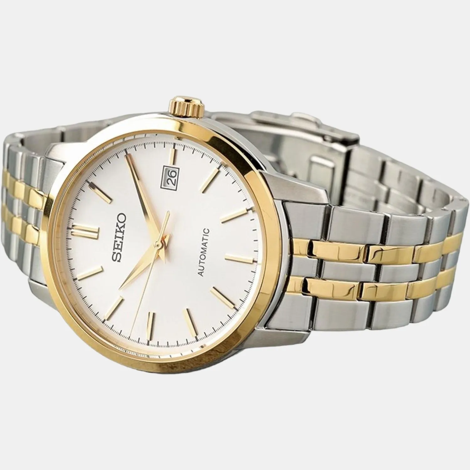 Dress Men's White Analog Stainless Steel Watch SRPH92K1