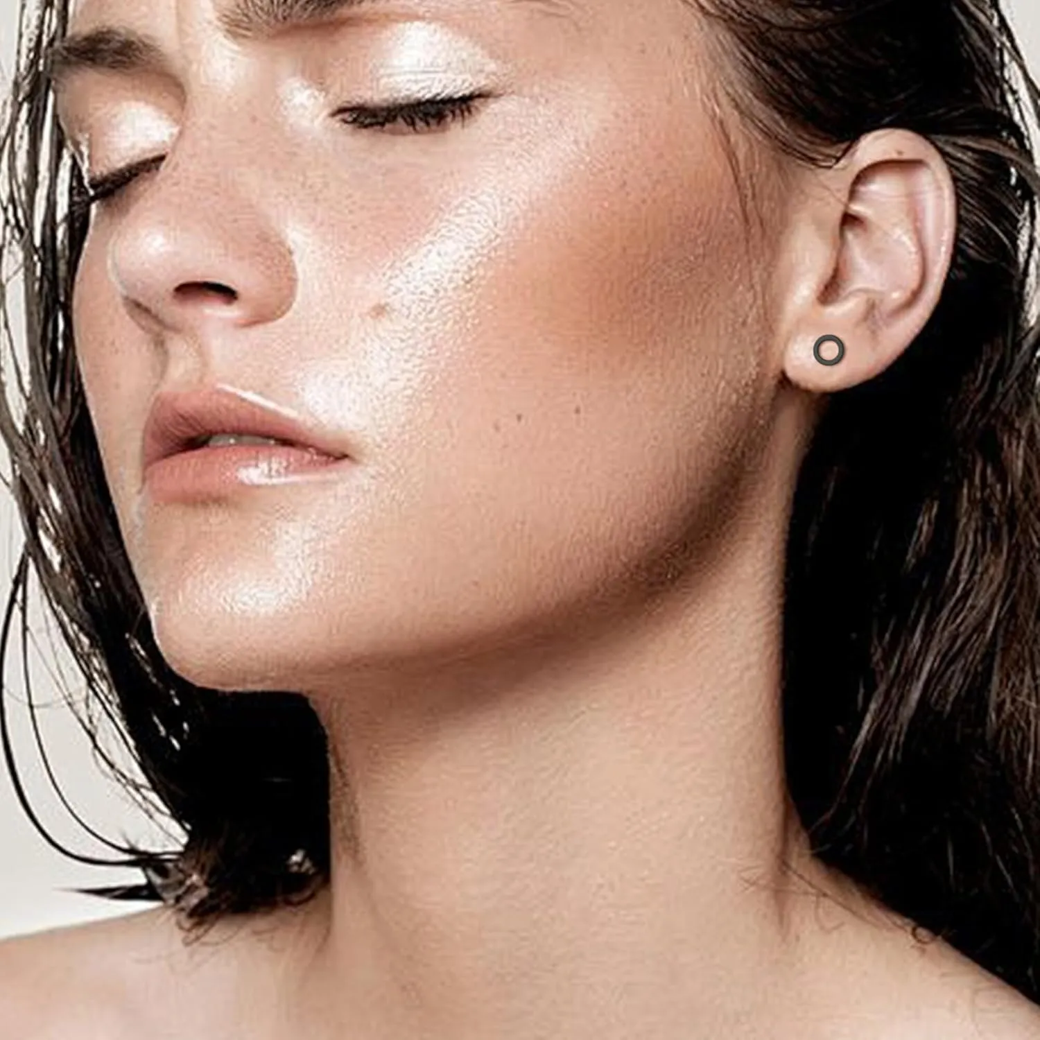 Earrings for Women, Titanium Circle 5mm Lightning Bolt Earring, Hypoallergenic Nickel Free Cross Stud Earring, Gold/Silver Options