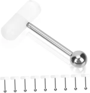Elegant Stainless Steel Tongue Piercing Jewelry Set Navel Rings Tongue Rings for Parties Special Occasions