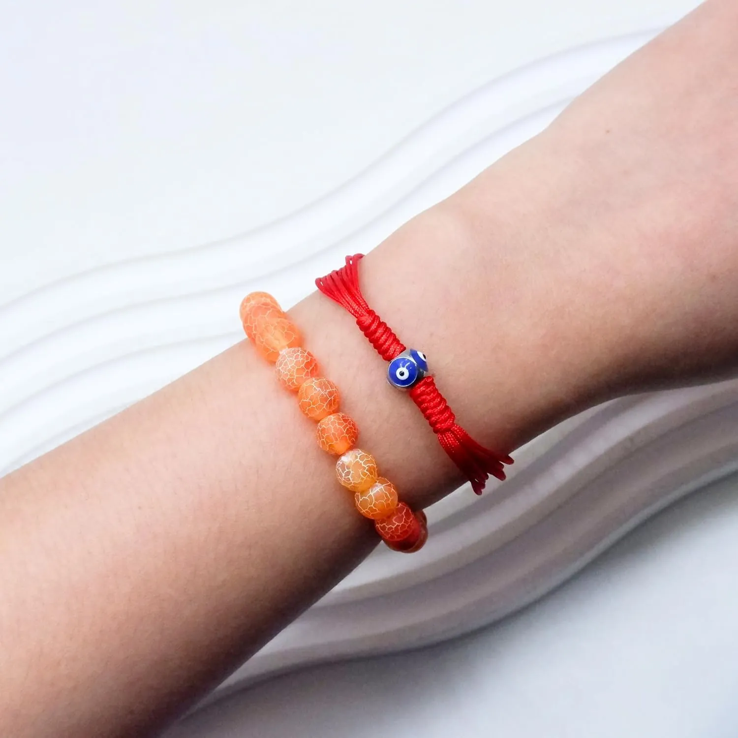 Evil Eyes Bracelet, Adjustable Red String Talisman Amulet, Lucky and Protection, Handmade Braided Kabbalah String Of Fate, Surfer Rope Cord Thread for Men, Women, Friendship (Evil Eyes)