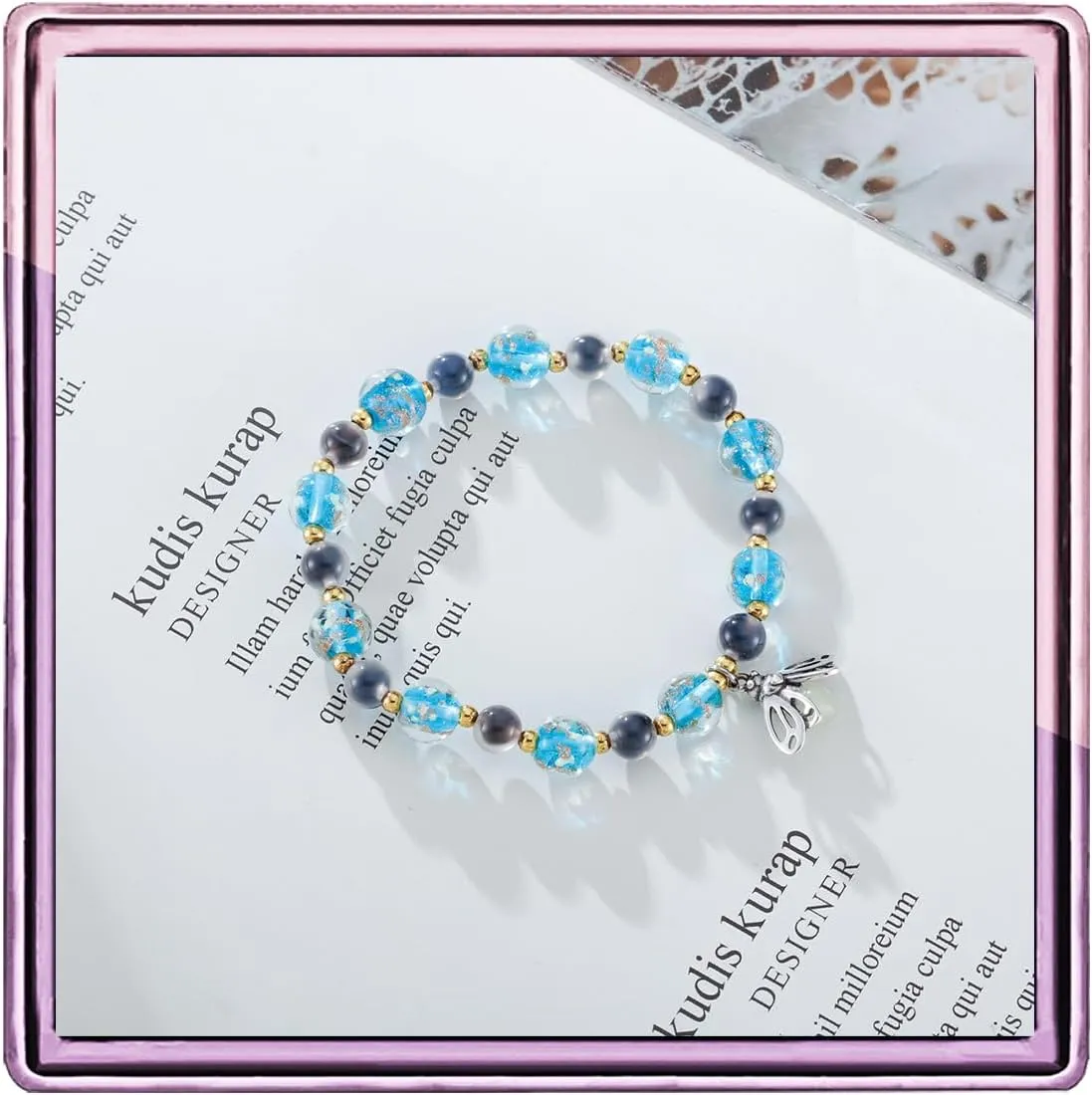 Firefly Glass Bracelet firefly Beads Firefly Jewelry Firefly Charm Firefly Glass Glass Jewelry Glow In The Dark Charms