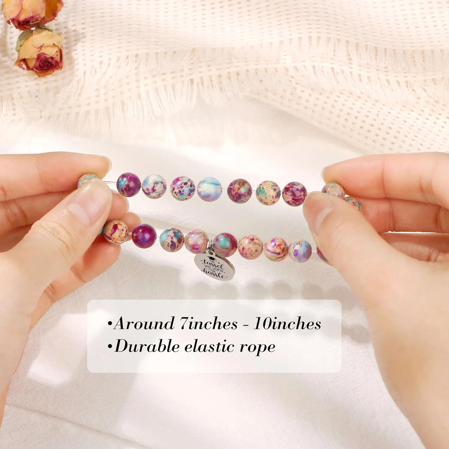     Friendship Gifts For Women      Christmas Valentines Day Graduation Healing Stone Bracelets Gifts for Her