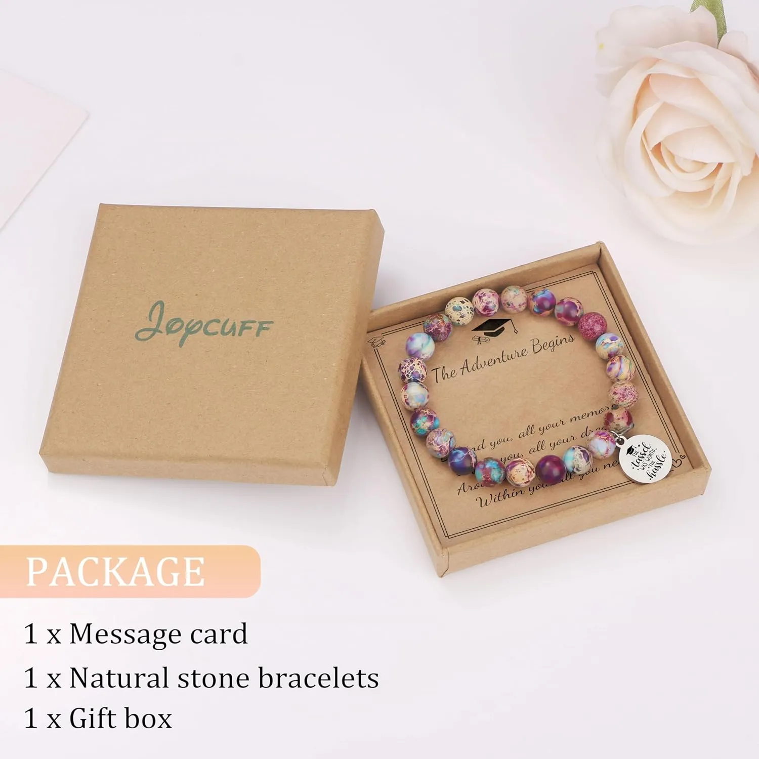    Friendship Gifts For Women      Christmas Valentines Day Graduation Healing Stone Bracelets Gifts for Her