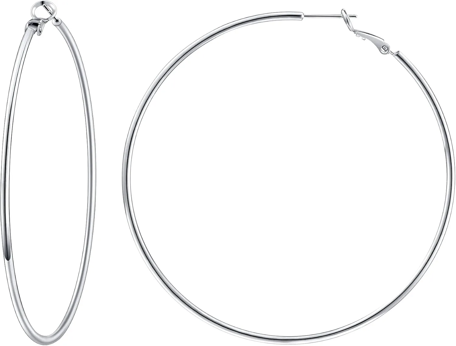 Gacimy Gold Hoop Earrings for Women 14K Gold Plated, 925 Sterling Silver Post hoops for Women