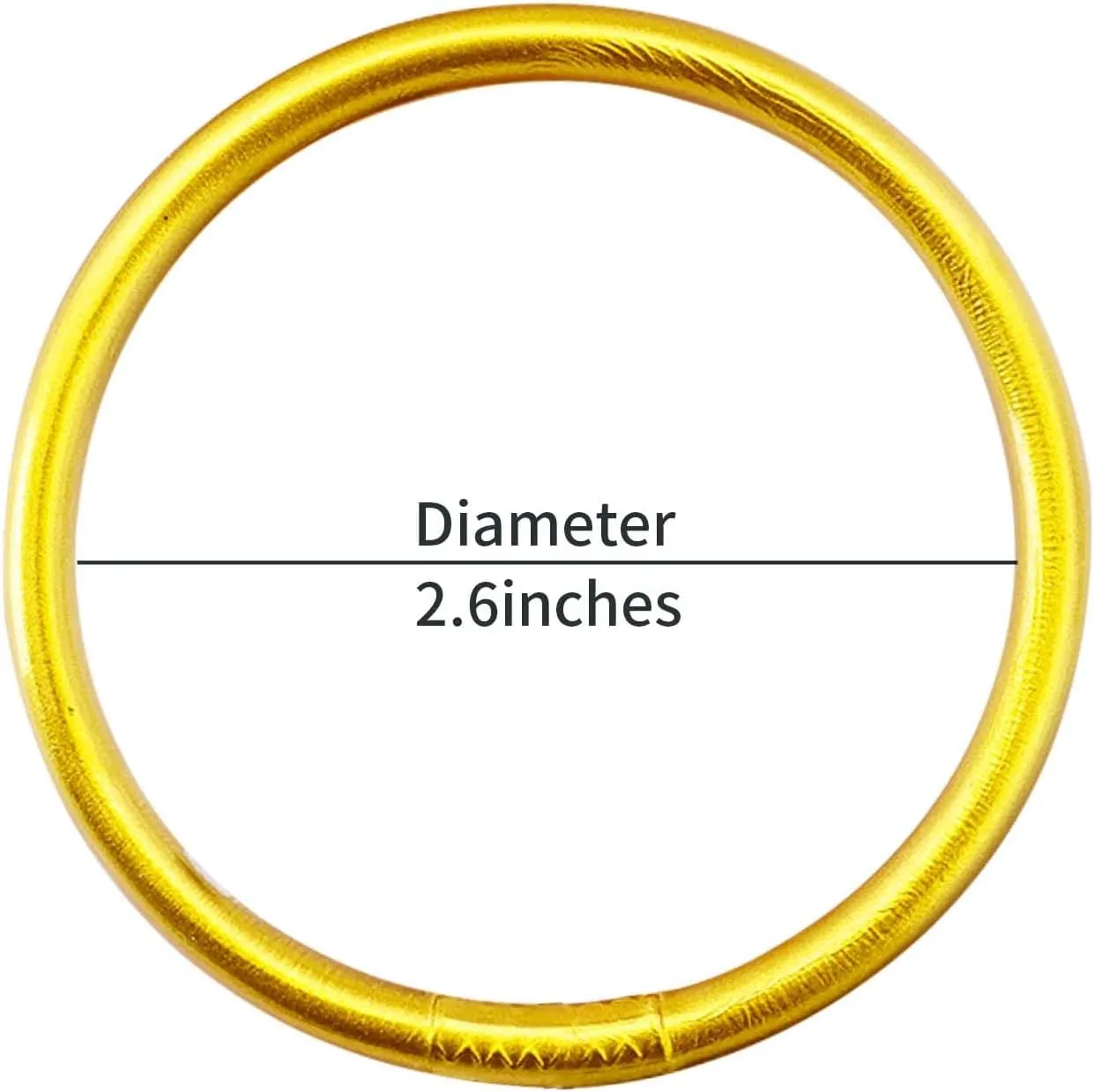 Glitter Jelly Bangle Bracelet Set - Gold Powder Lining Fashion Jewelry - Lightweight Cute Bracelets for Women