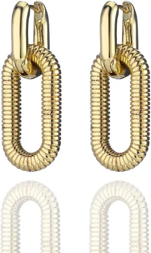 Gold Hoop Earrings for Women Gold Plated Earrings Gold Filled Hoop Earrings Trendy Chunky Open Hoops Earrings for Women Gold Jewelry Gifts