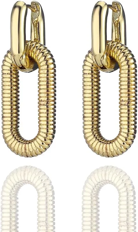 Gold Hoop Earrings for Women Gold Plated Earrings Gold Filled Hoop Earrings Trendy Chunky Open Hoops Earrings for Women Gold Jewelry Gifts