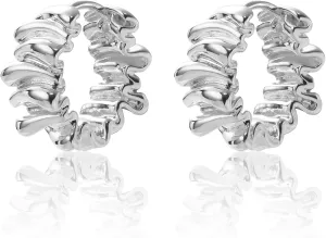 Gold Huggie Hoop Earrings for Women's Trendy 18K Twisted Sterling Silver Earrings Hypoallergenic Lightweight Jewelry for Teen