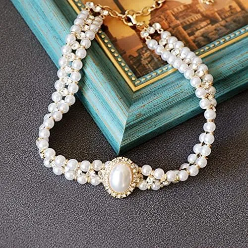 Gold Necklaces for Women Chunky Gold Silver Choker Necklace Statement Egyptian Jewelry for Women Men Gold Costume Jewelry Sets Accessories Gift