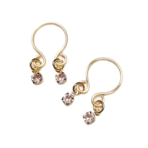 Gold Non Piercing Nipple Jewelry with White Rhinestone - Fake Nipple Jewelry - Clip On Nipple Rings - Nipple Shields - Erotic Nipple Jewelry