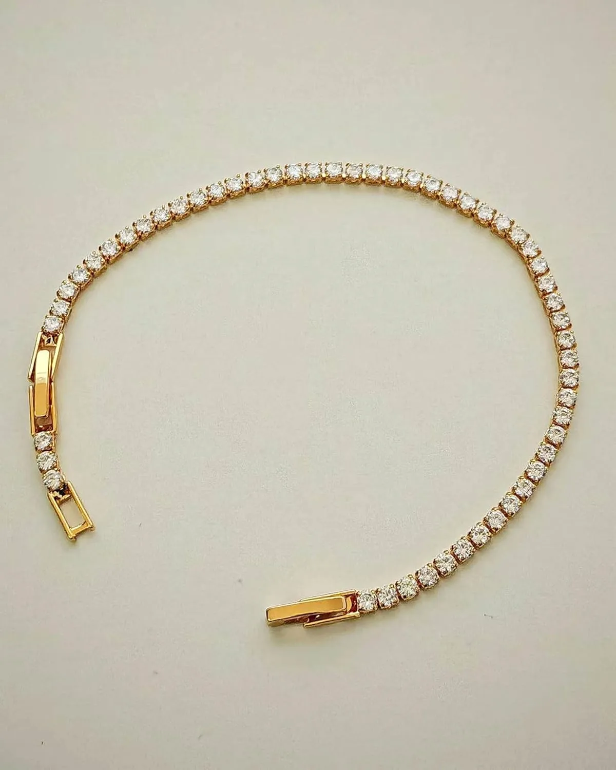 Gold Silver Tennis Bracelets for Women Dainty 14K Gold Plated Stackable Cubic Zirconia Diamond Bracelets for Wedding Bride Jewelry Gift for Mom Women Size 6.5-7.5 Inch