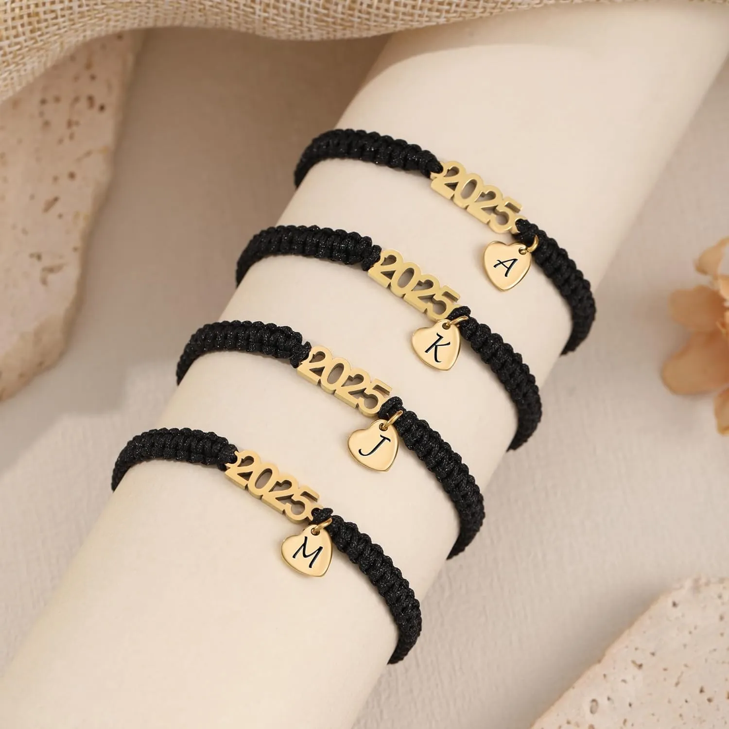 Graduation Gifts for Her 2025 Initial Bracelets for Women High School College Graduation Gifts for Teen 5th 8th Grade Masters Degree Letter A-Z Bracelet Daughter Granddaughter Girlfriend Jewelry