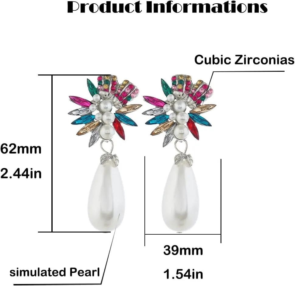 HAIXIAN Retro Long Bohemian Sun Moon Statement Dangle Earrings for Women