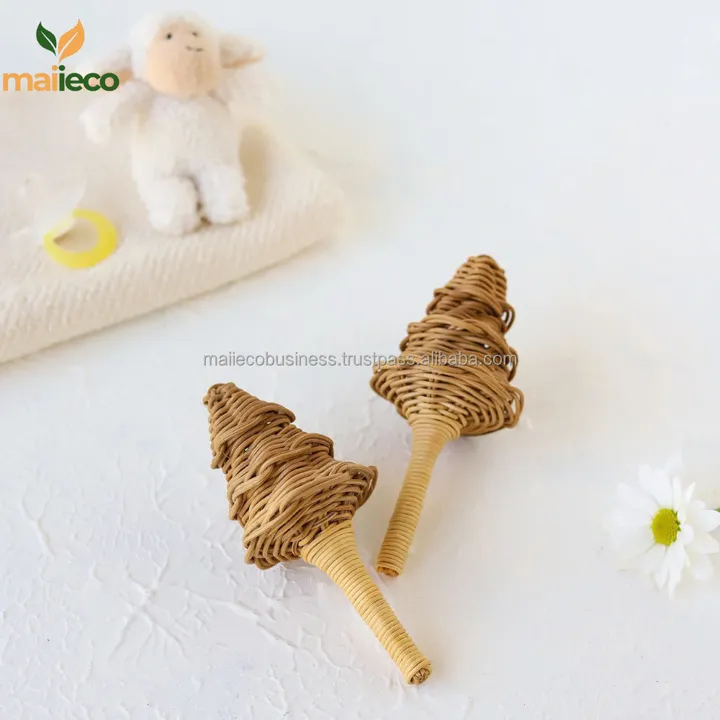 Handmade Natural Woven-خشخيشة مصنوعة يدويًا