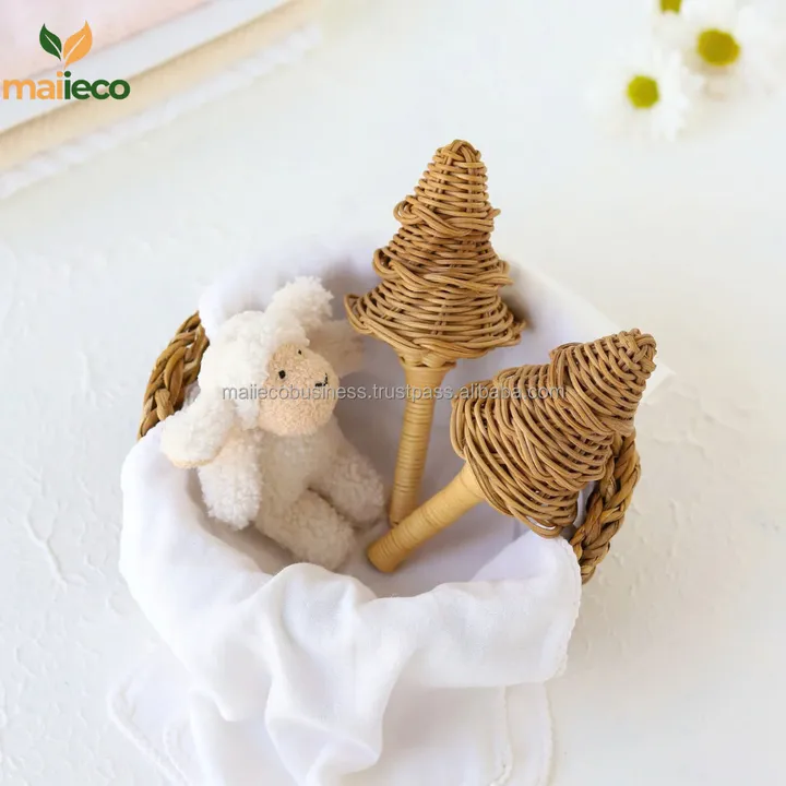Handmade Natural Woven-خشخيشة مصنوعة يدويًا